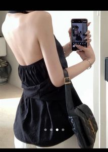 Black Wrap Halter Top