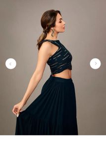 NEW INDDUS Stunning Navy Blue Lehenga Set