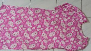 Pink Floral Kurta