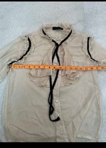 korean ruffled shirt