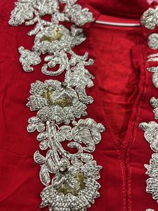 red georgette kurta