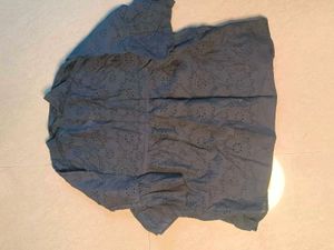 Blue Eyelet Top