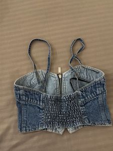 Denim Corset Top