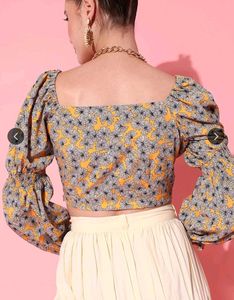 Floral Print Corset Crop Top