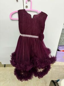 Elegant Burgundy Party Dress