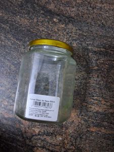 Glass Jar with Gold Lid