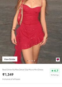 Sparkly Red Mini Dress