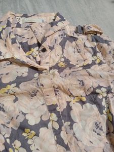 Floral Print Button-Up Shirt