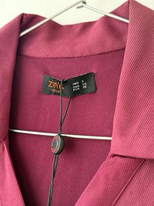 Burgundy Belted Maxi Dress