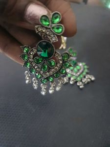 Stunning Green Stone Earrings