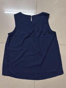 Elegant Navy Blue Sleeveless Top