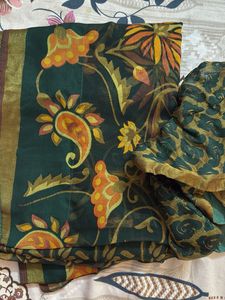 Beautiful Green Floral Saree
