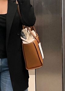 Classic Brown Leather Tote Bag