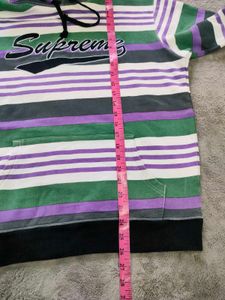 Vintage Supreme Striped Hoodie