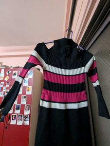 Striped Knit Maxi bodycon dress 👗💜