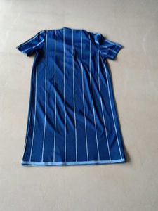 Vintage Navy Striped Floral Dress
