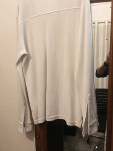 Stretchable White Net Shirt Zudio