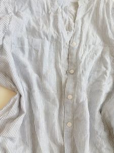 Striped Casual Button-Up Tunic Top