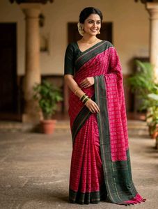 Vibrant Embroidered Saree with blouse