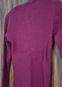 Ribbed Knit Long Sleeve Top