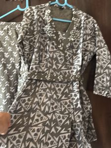 Embellished Printed Kurta Set