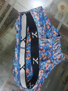 camouflage blue orange cotton modal trunk