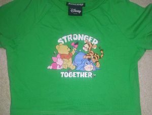 Green Winnie the Pooh Crop Top
