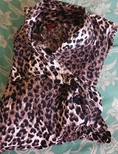 Chic Leopard Print Shirt Dress