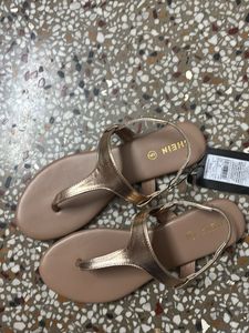 Gold Flat Sandals - SHEIN