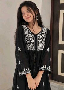 Pack of 2 Black n white Kurta with Embroidery