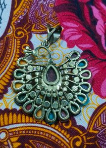 Multi Color Peacock Pendant Necklace