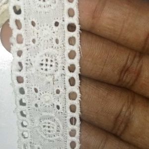 Premium White Cotton Embroidery Lace Border