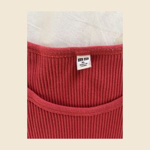 Ribbed Red T-Shirt
