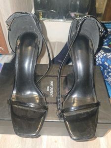 YSL opyum heels black and gold
