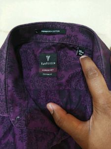 Men's Purple Paisley Long Sleeve Shirt