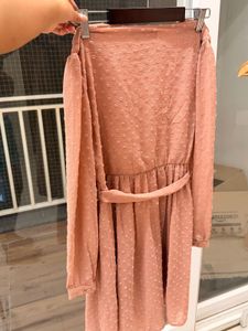 peach A line Dress