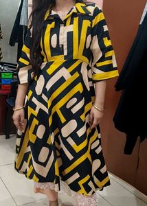 Stylish Abstract Print Kurta
