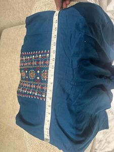 Boho Teal Embroidered Jumpsuit