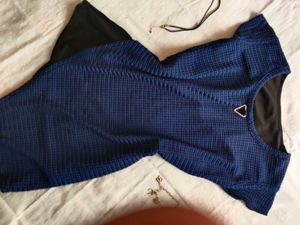 Chic Blue Knitted Dress