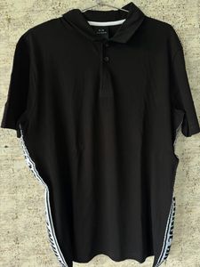 A|X Armani Exchange Black Polo Shirt