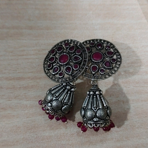 silver look alike earing
