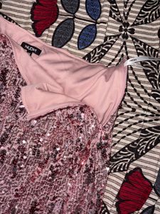 Sparkly Pink Sequin Mini Skirt