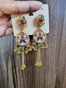 Boho Multicolor Jhumka Earrings