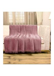 two pack Velvet Chevron sofa thrown