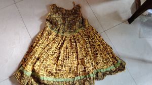 Rare Artistic Print Sleevless Dress
