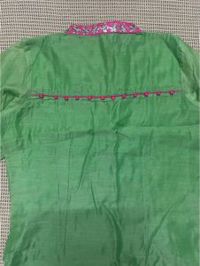 Green Embroidered Kurta