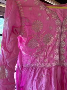 Pink Embroidered Kurta Set