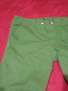 Green Casual Pants