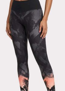 Stylish Black & Pink Print Leggings