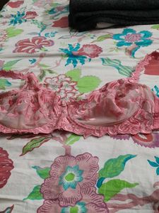 Imported Delicate Pink  Lace Underwire Plus Size